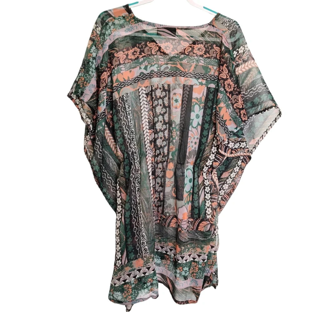 NORDSTROM Azura Sheer Split Sides Coverup EUC sz OSFM